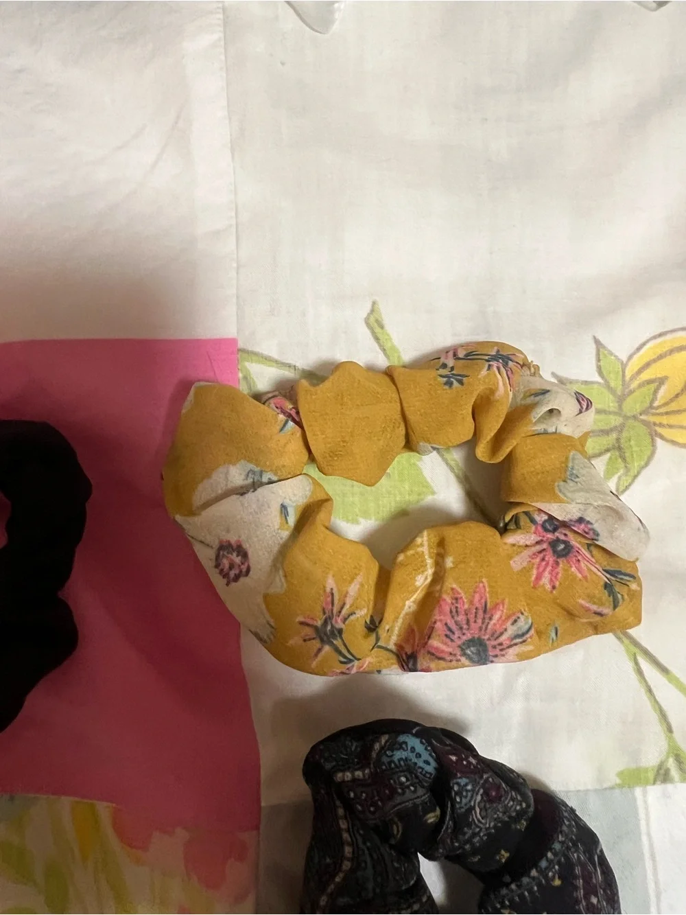 Velvet and Satin Hair Scrunchie Set - Mixed Colors